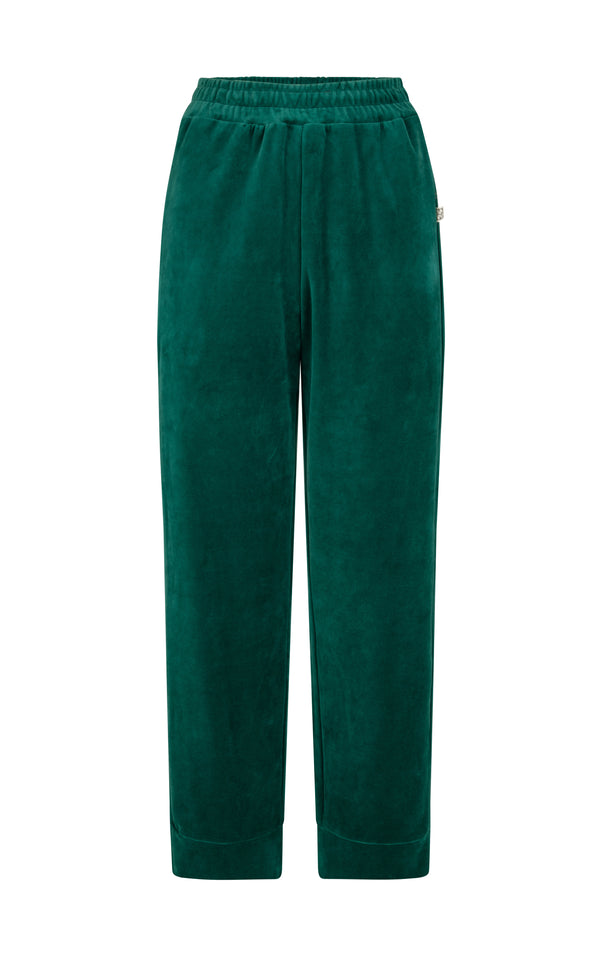 Velour Piping Pant Ivy