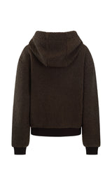 Sherpa Hooded Jacket Dark Chocolate