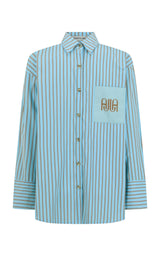 AJJA Stripe Shirt Sky Blue