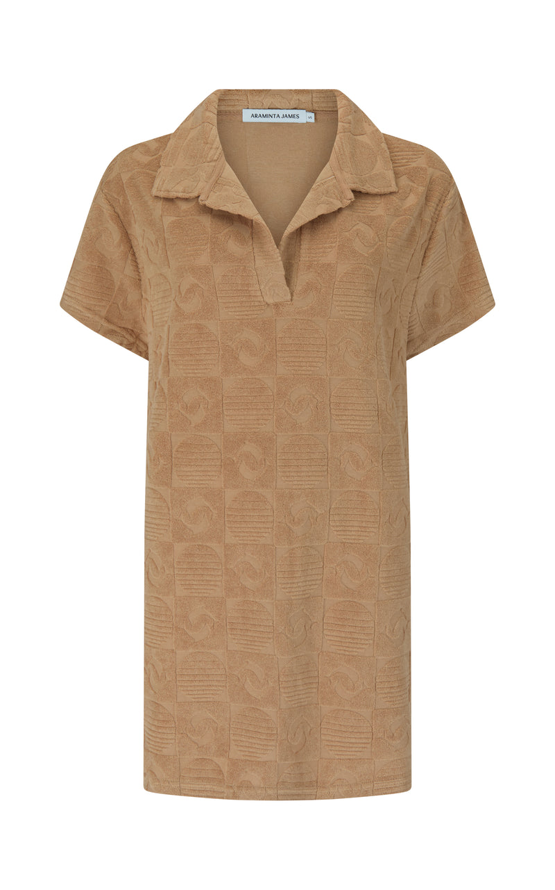 Cruise Terry Polo Dress Tan
