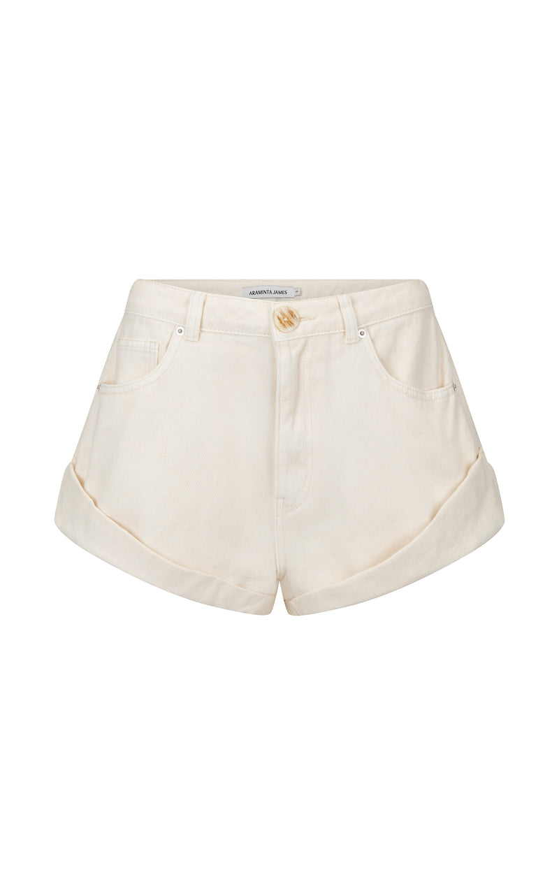 Goldie Denim Short Cream - New Arrival