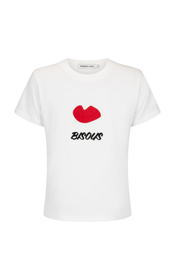 Bisous Baby Tee Warm White