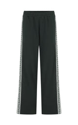 AJ Wide Leg Trackpant Washed Black