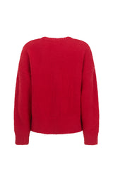 Aimes Shell Cardigan Deep Coral
