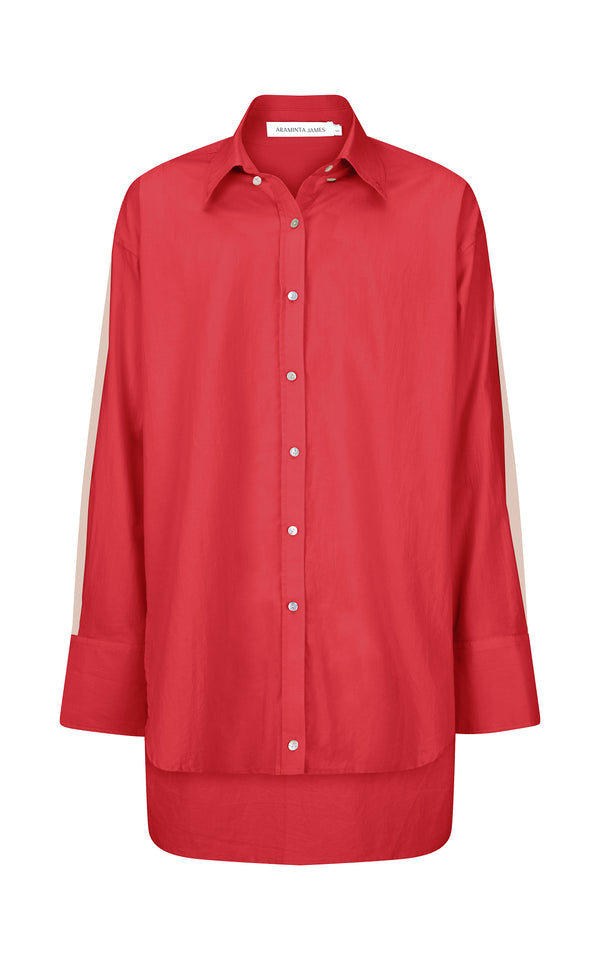 AJ Essential Shirt Dusty Red