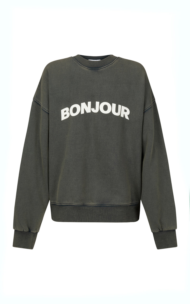 Bon Sweatshirt Washed Herb - new arrival