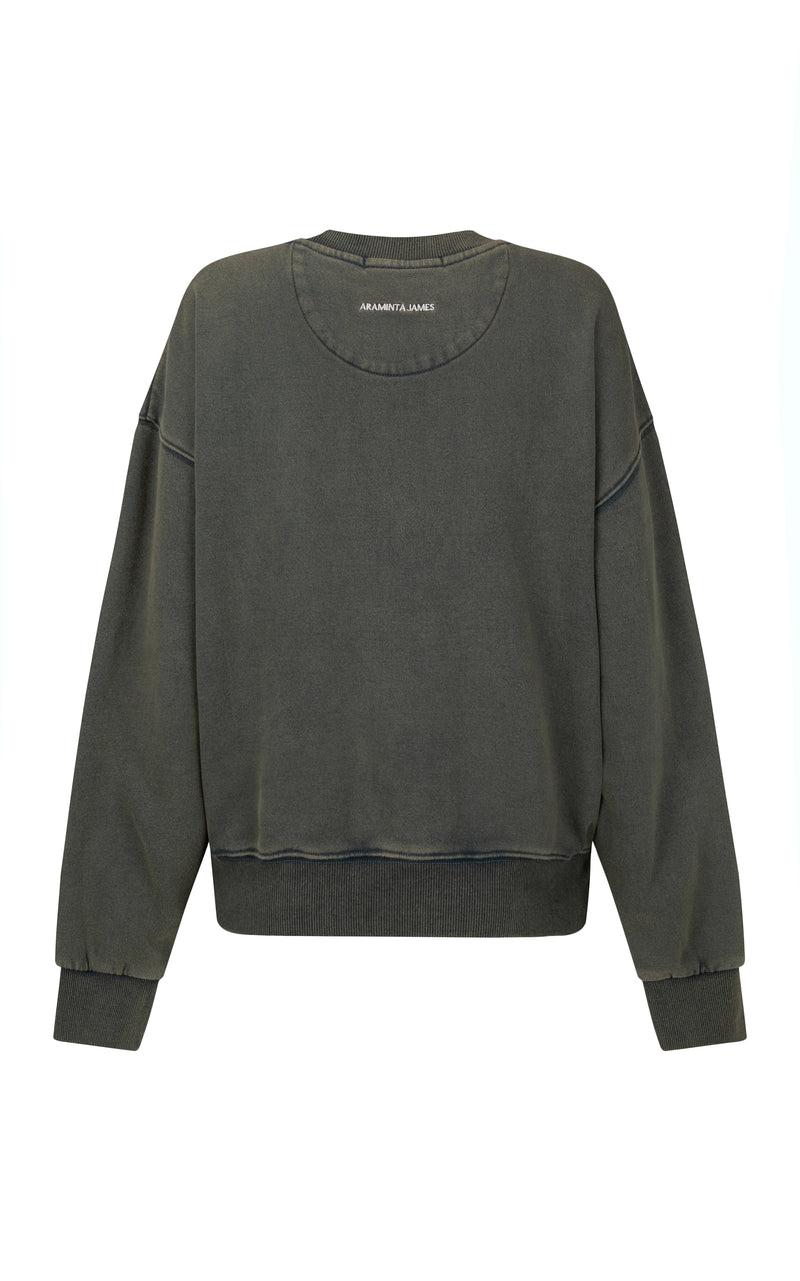 Bon Sweatshirt Washed Herb - new arrival