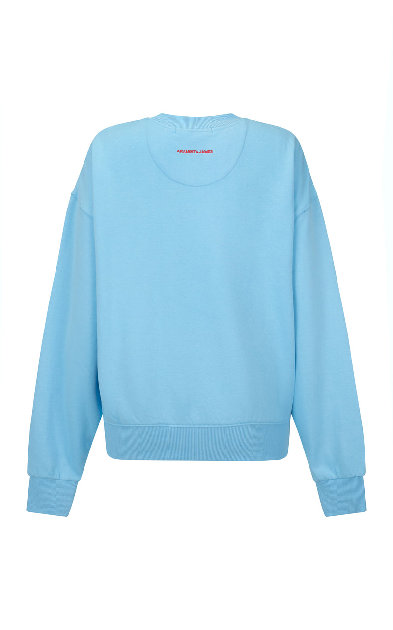 Bisous Sweatshirt Ice Blue - new arrival