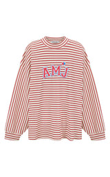 AMJ Waffle Long Sleeve Top Red Alert