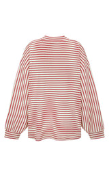 AMJ Waffle Long Sleeve Top Red Alert