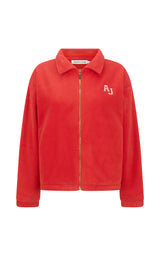 Sherpa Zip Through Jacket Red Alert