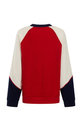 Races Waffle Sweatshirt Poppy Red