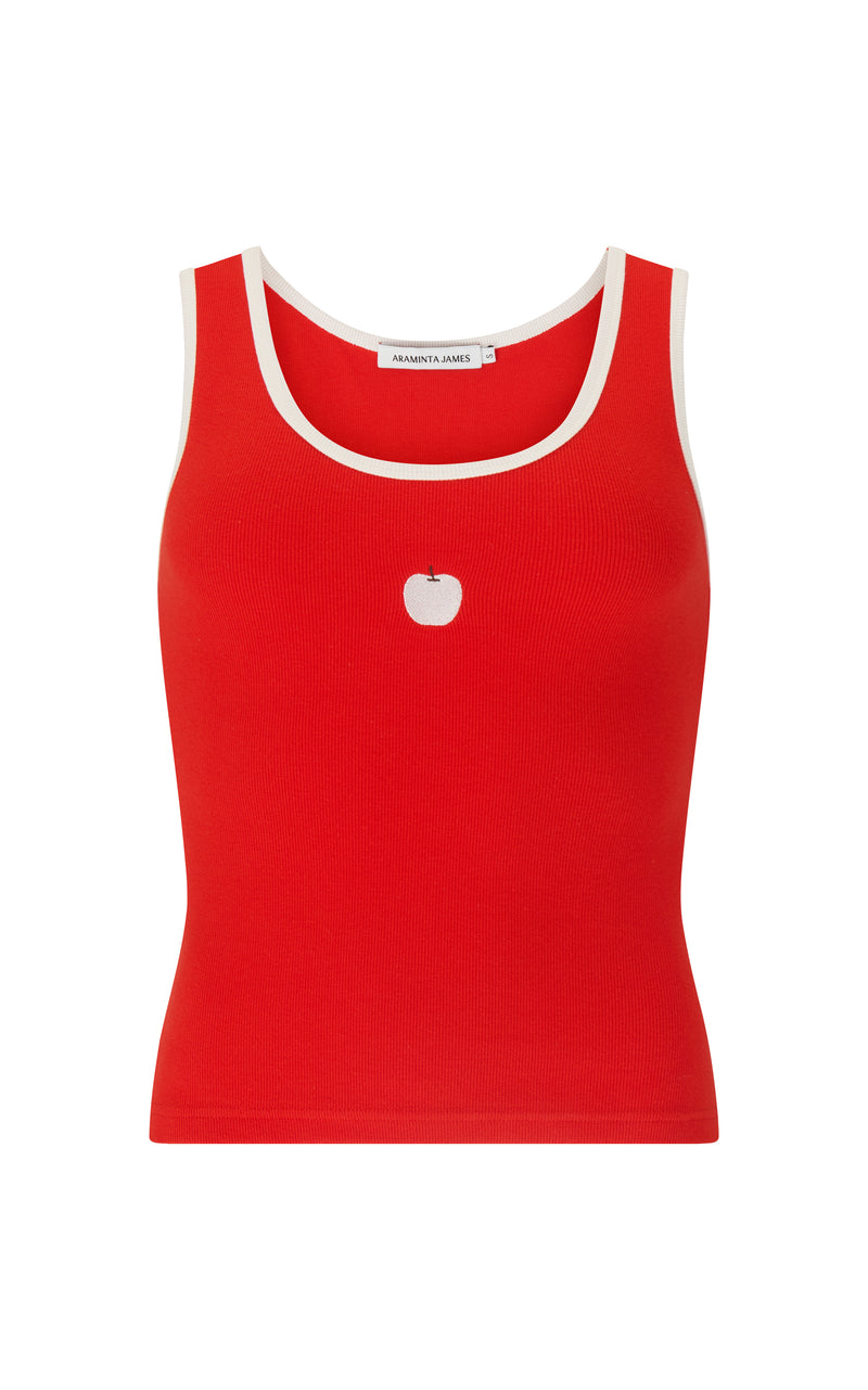 Manzana Rib Tank Apple Red
