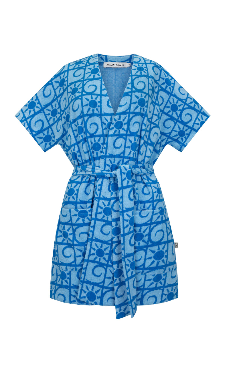 Sunseeker Terry Kimono Cornflower