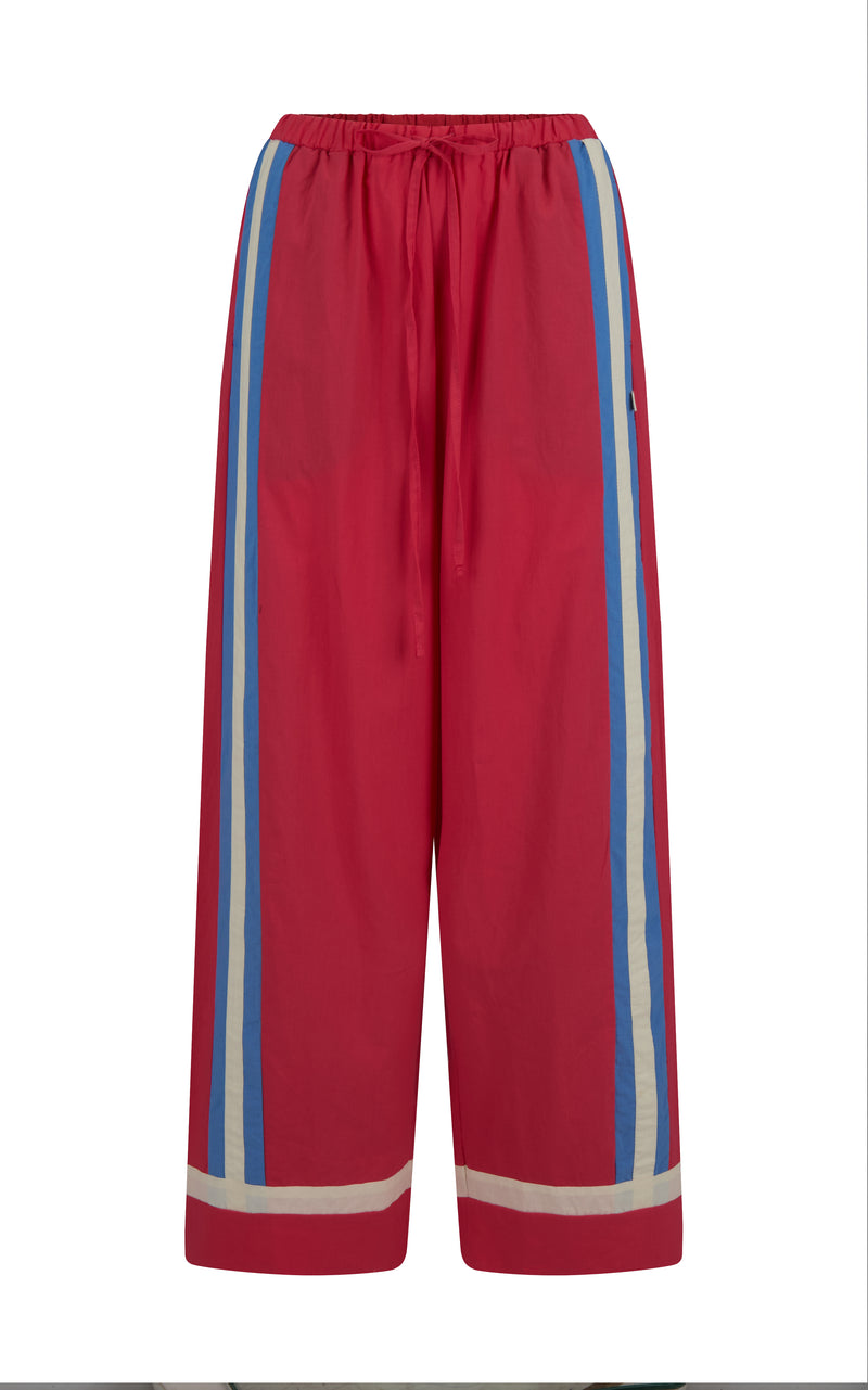 La Mer Stripe Pant Lobster Red