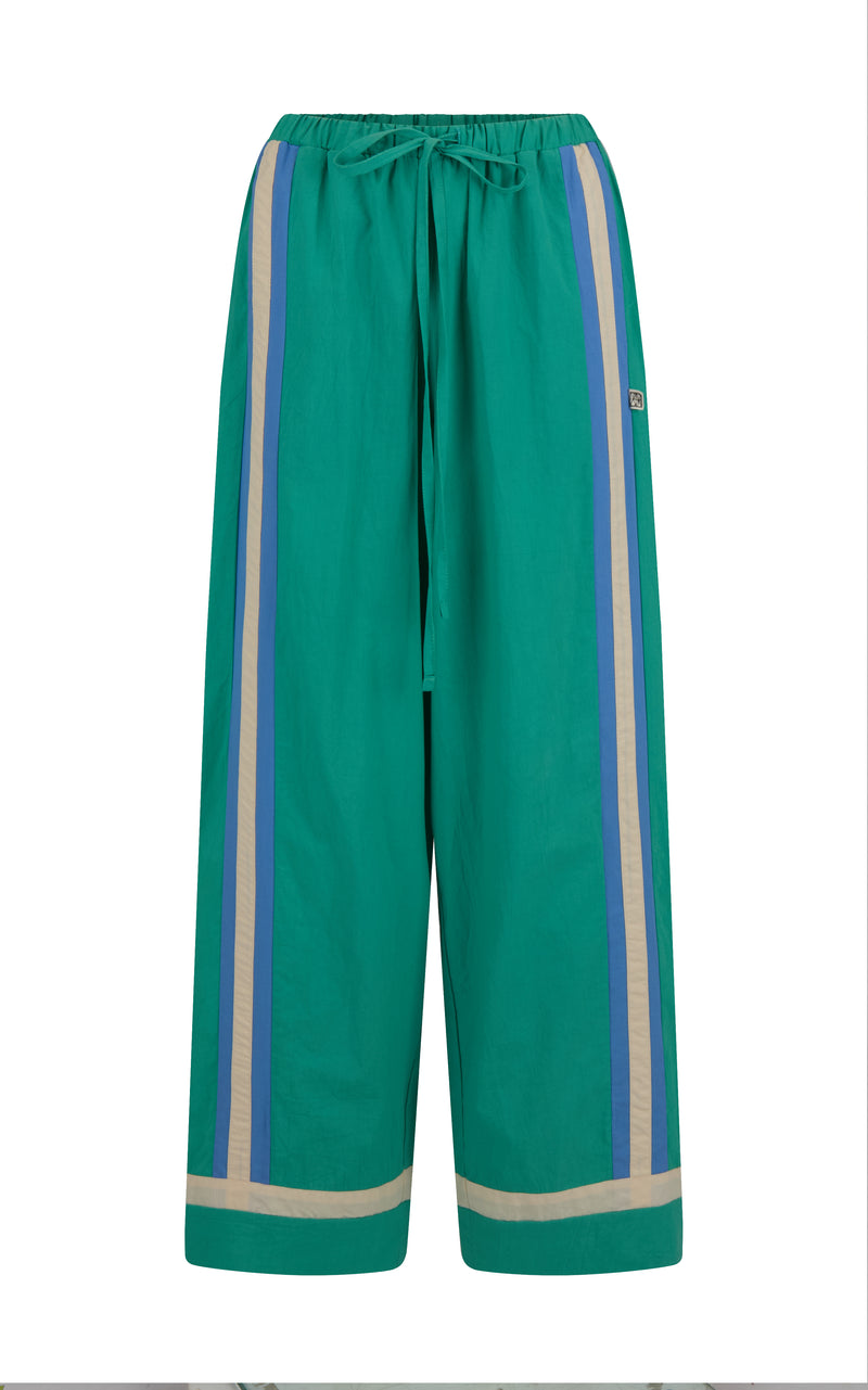 La Mer Stripe Pant Jade Green