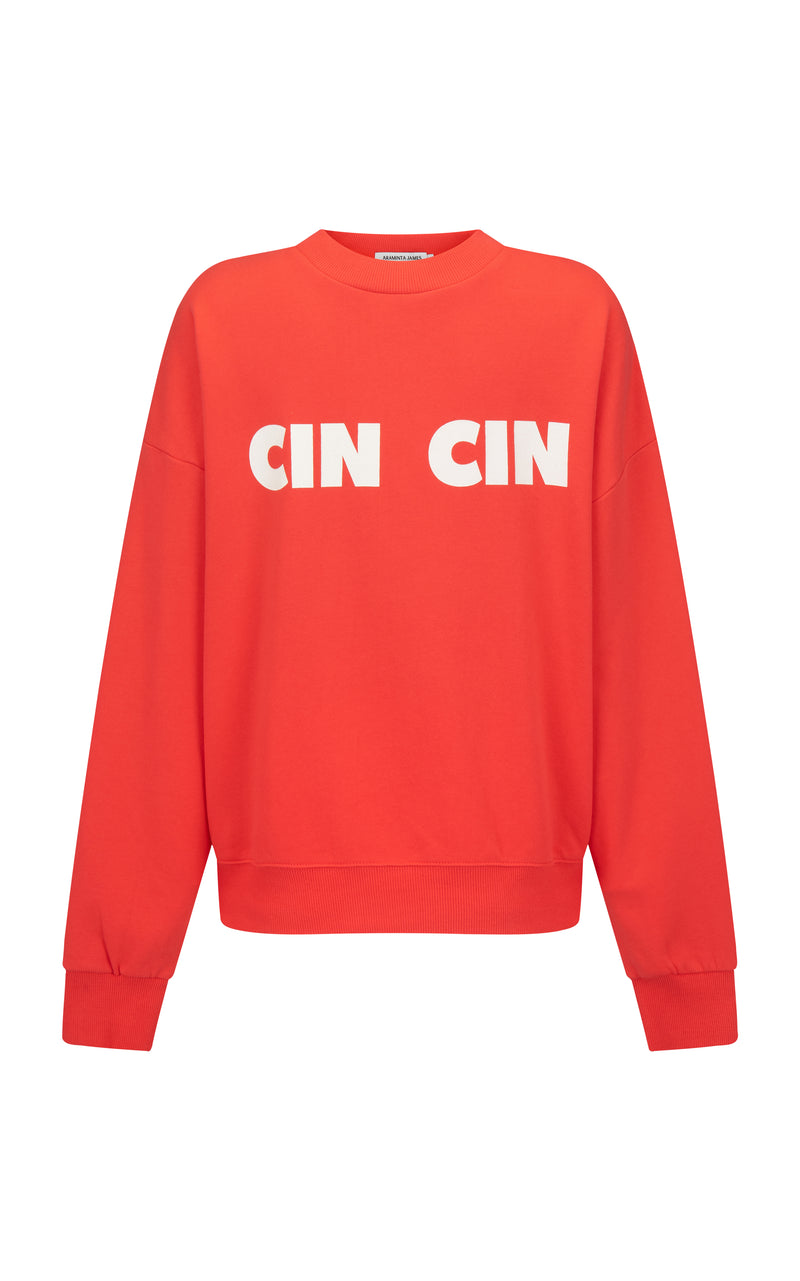 Cin Cin Sweatshirt Coral