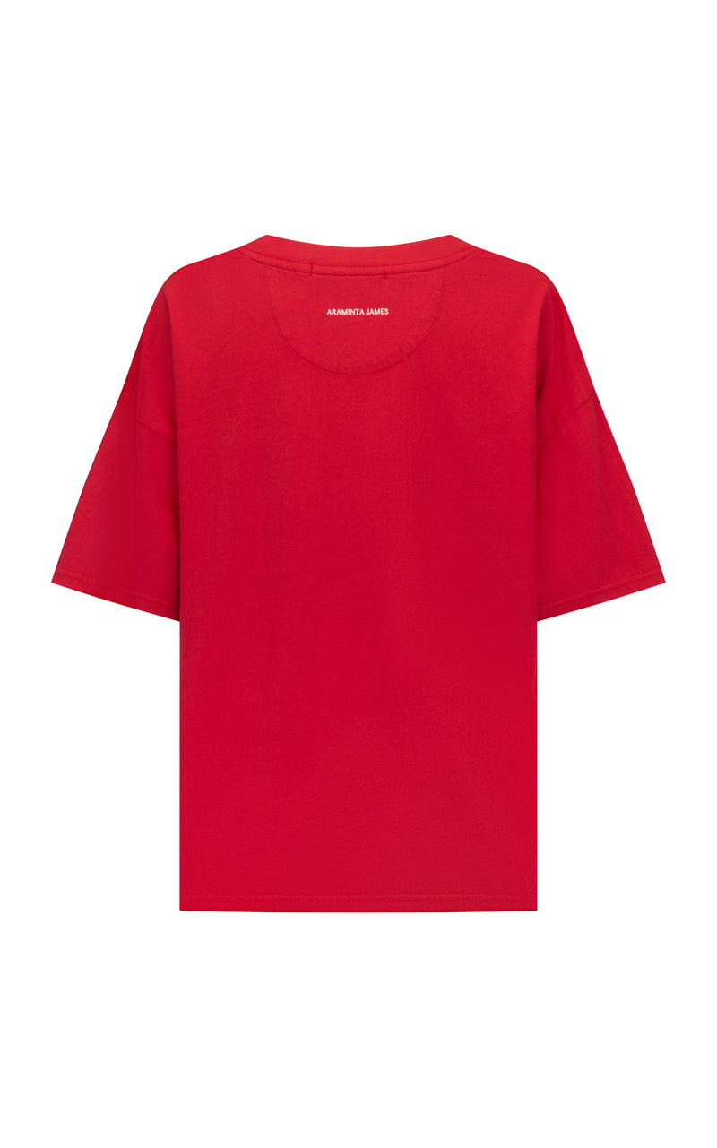 Pacific Majorca Oversized Tee Washed Cherry Pie