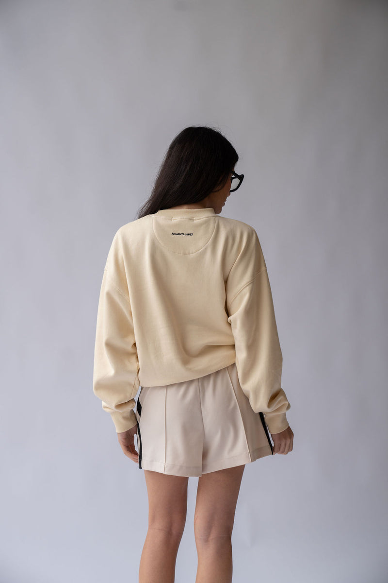 French Tennis Sweatshirt Blonde Wood