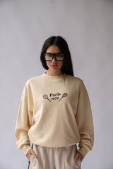 French Tennis Sweatshirt Blonde Wood