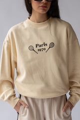 French Tennis Sweatshirt Blonde Wood