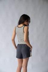 Mio Tank Noir Stripe