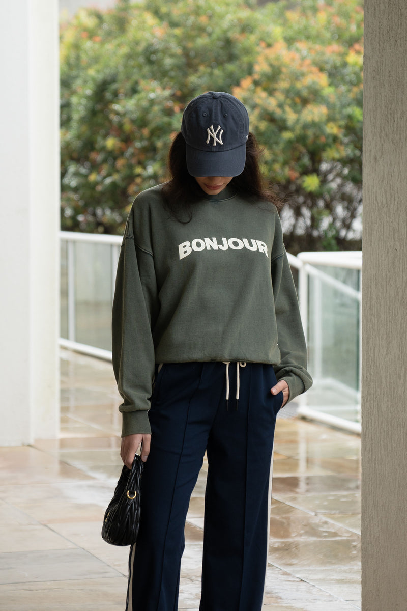 Bon Sweatshirt Washed Herb - new arrival