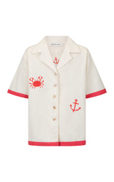 Del Mar Shirt Set Lobster Red