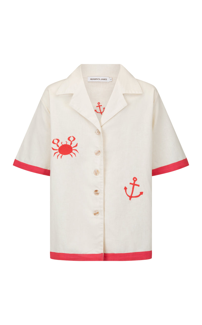 Del Mar Shirt Set Lobster Red