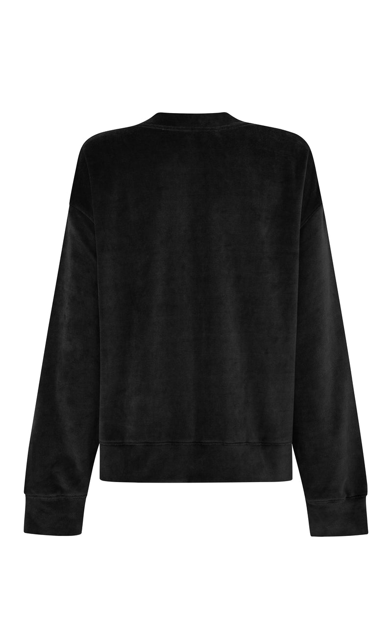 Velour Sweatshirt Noir
