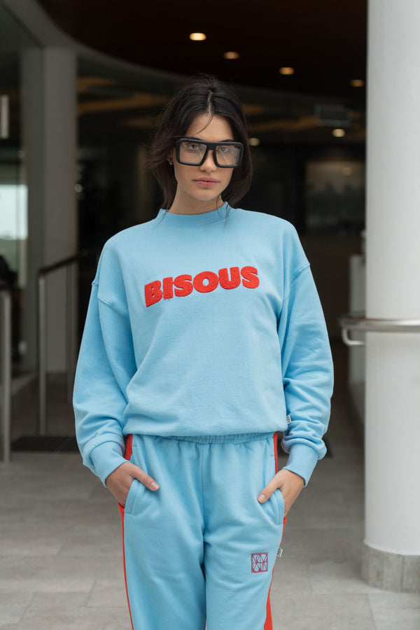 Bisous Sweatshirt Ice Blue