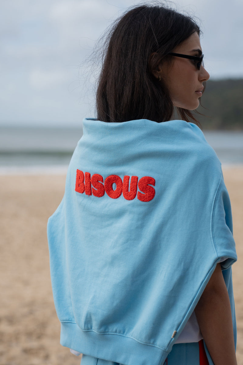 Bisous Sweatshirt Ice Blue - new arrival