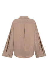 AJ Stripe Shirt Choc Stripe