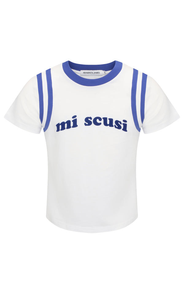 Mi Scusi Baby Tee Warm White