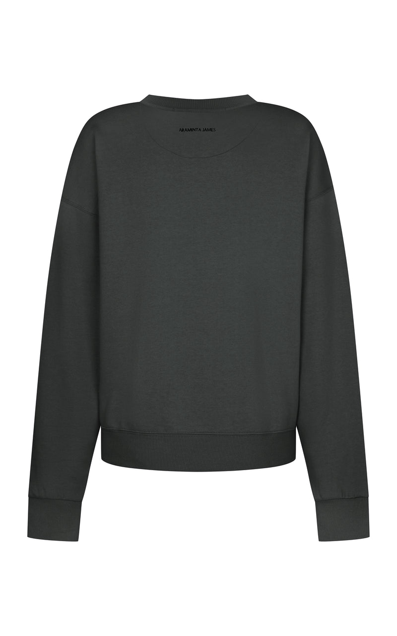 Monogram Classic Sweatshirt Washed Black