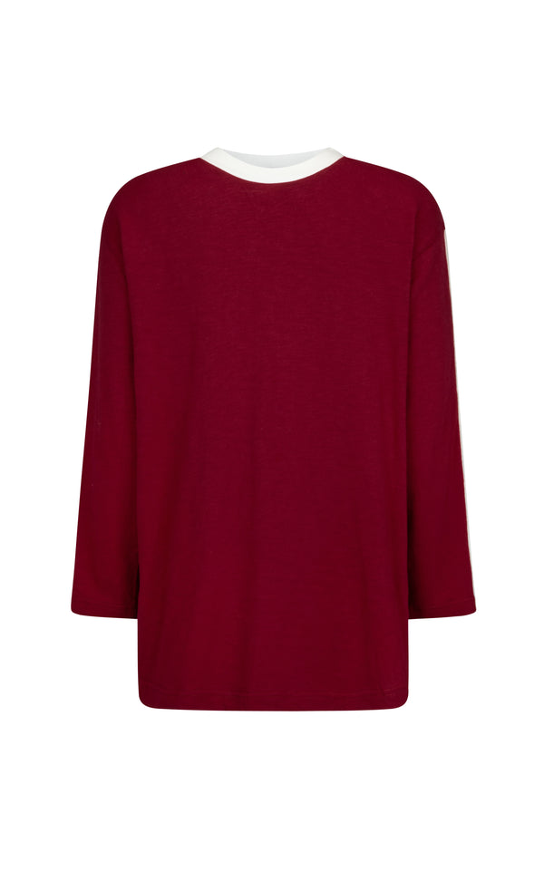 James Long Sleeve Top Red Wine