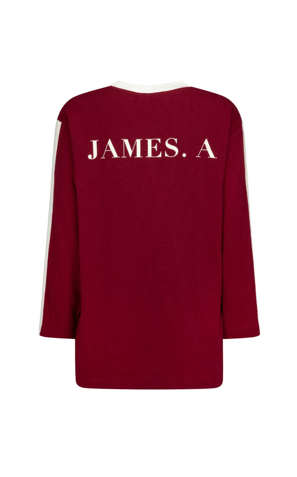James Long Sleeve Top Red Wine