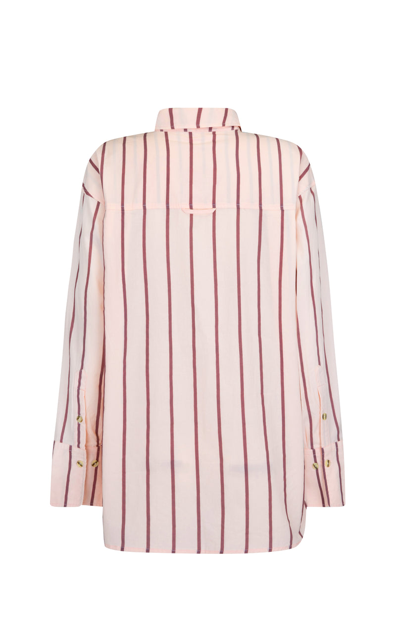 Alpine Cotton Stripe Shirt Light Blush
