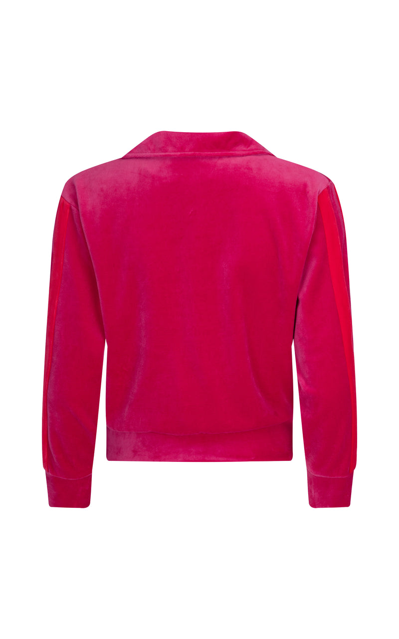 Mara Velour Sweater Pomegranate
