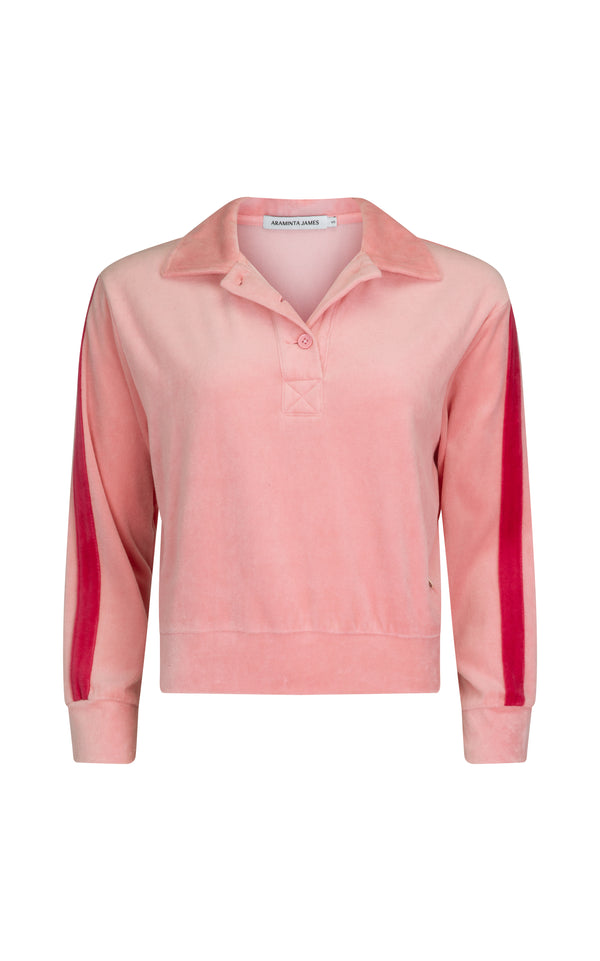 Mara Velour Sweater Blush
