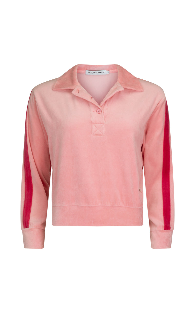 Mara Velour Sweater Blush