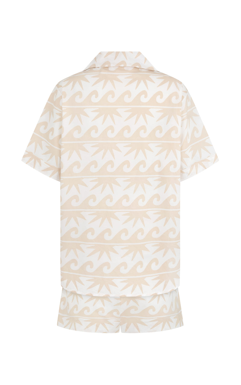 Waimea Cotton Shirt Set Vanilla