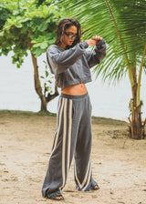 Zip Hoodie Washed Black