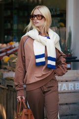 AJ V-Neck Knit Sweater Coconut