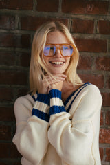 AJ V-Neck Knit Sweater Coconut