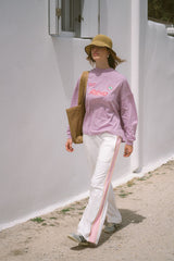 Palermo Oversized Long Sleeve Tee Pink Lavender