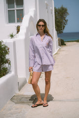 AJJA Stripe Short Lavender