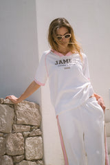 James College Waffle Tee Snow