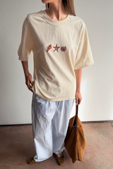 Shells Oversized Tee Natural