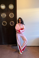 Waffle Splice Sweatshirt Ballet Pink